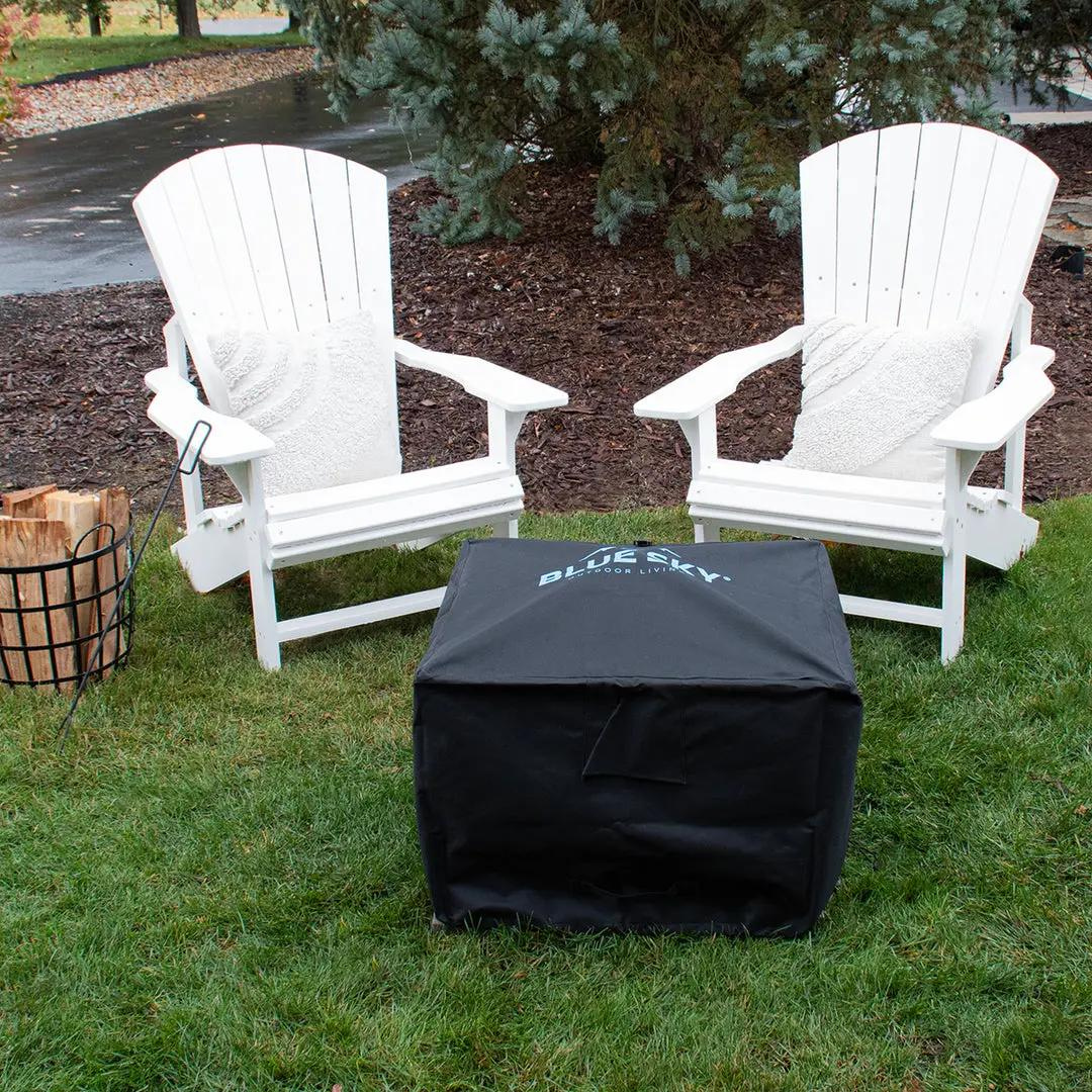 Blue Sky Protective Cover for the Square Peak Fire Pit - Senior.com Fire Pit Covers