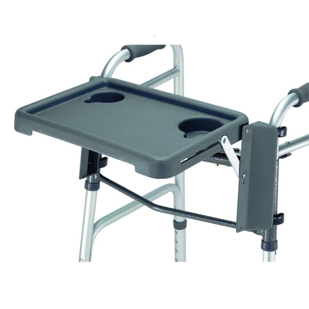 DMI Universal Folding Walker Tray with Two Cup Holders - Senior.com Walker Trays