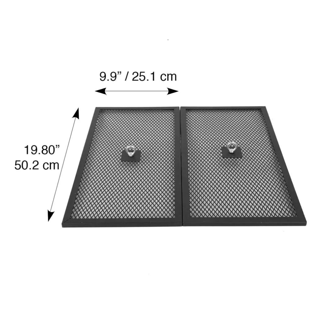 Blue Sky Square Flat Peak Spark Screen and Screen Lift - 2 Panel - Senior.com Fire Pit Covers