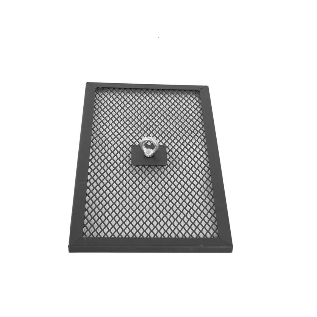 Blue Sky Square Flat Peak Spark Screen and Screen Lift - 2 Panel - Senior.com Fire Pit Covers
