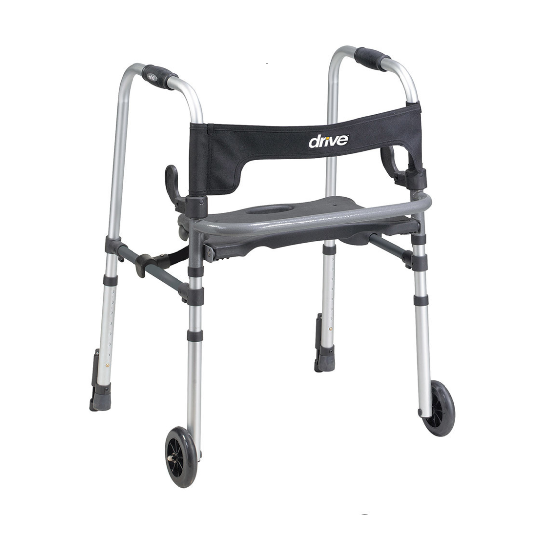 Drive Medical Clever-Lite LS Rollator Walker with Seat and Push Down Brakes - Senior.com walkers