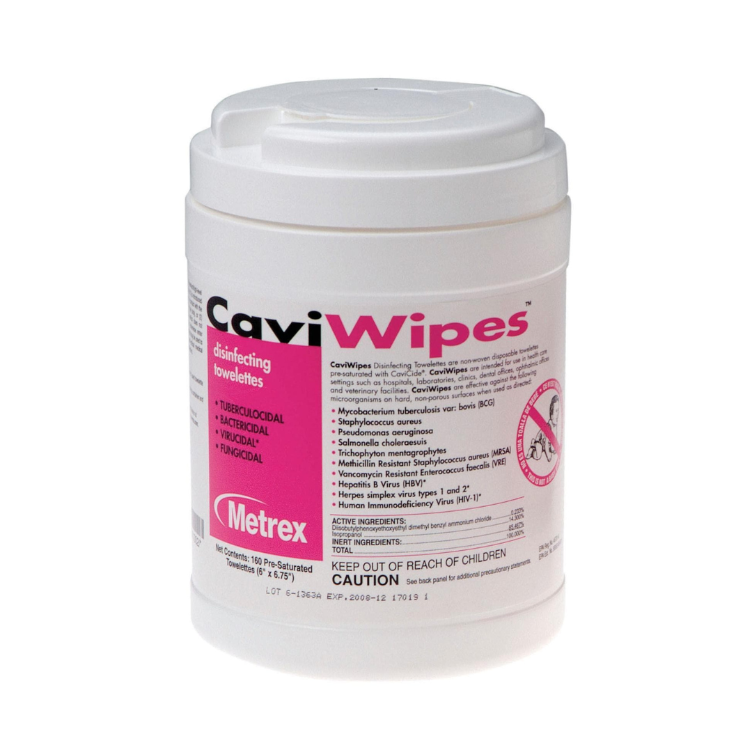 Metrex CaviWipes Healthcare Grade Disinfectant Wipes - Senior.com Disinfectants