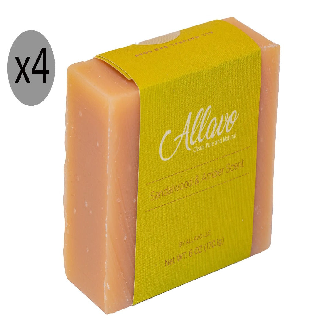 Allavo All Natural Bar Soap - Sandalwood and Amber Scent - Senior.com Bar Soap