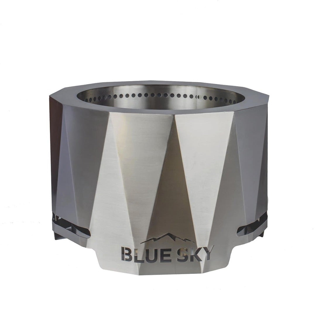 Blue Sky Large Peak Stainless Steel Patio Fire Pit with Ash Tray - Senior.com Fire Pits