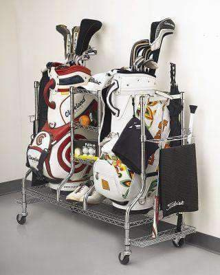 SafeRacks Golf Equipment Organizer & Rolling Storage Rack - Senior.com Golf Storage