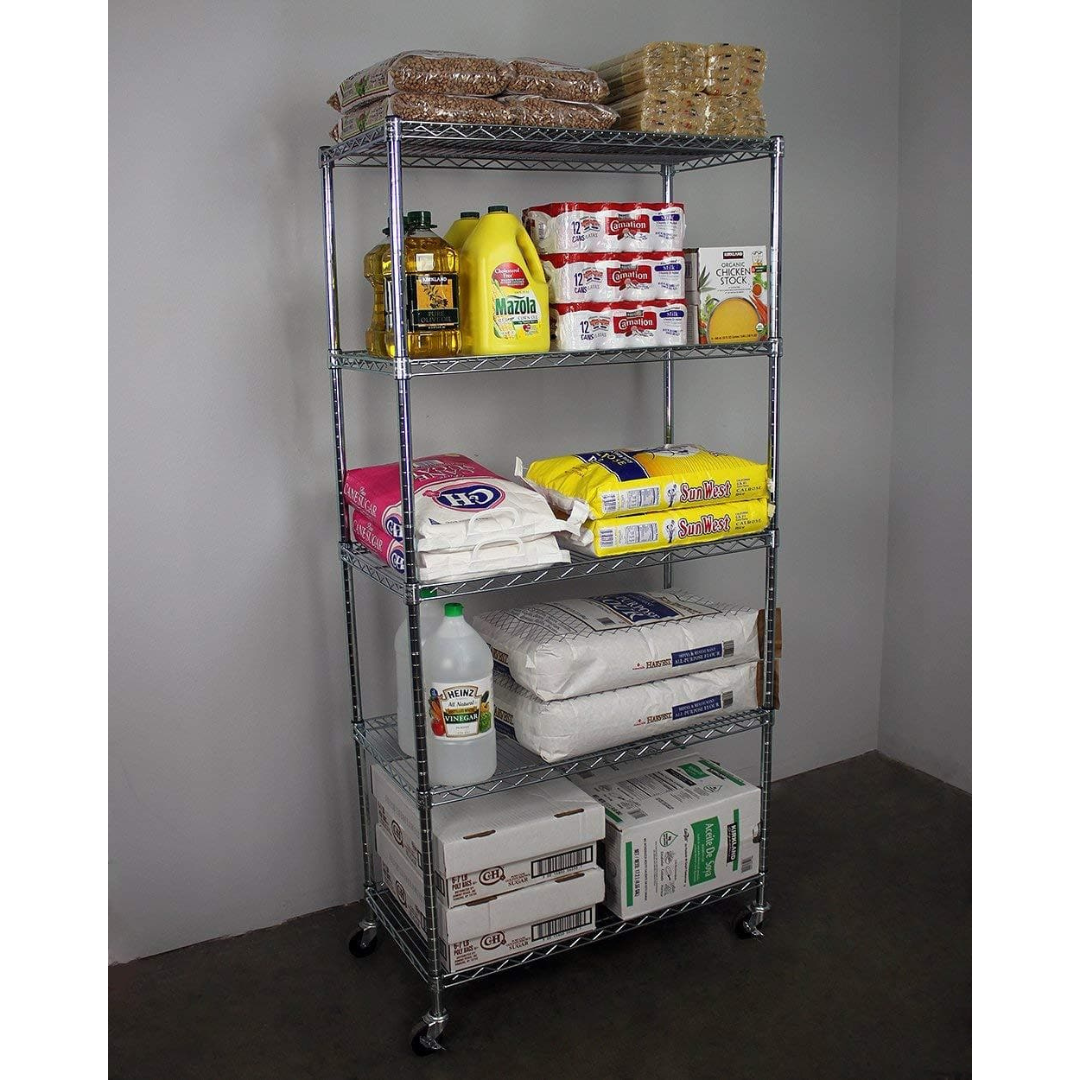SafeRacks 24 x 36 x 72 4-Tier Wire Rack for Garage & Kitchen