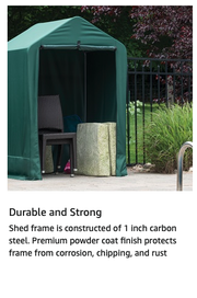 ShelterLogic 4' x 4' x 6' Water-Resistant Pop-Up Deck and Garden Storage Shed Kit - Senior.com Storage Building