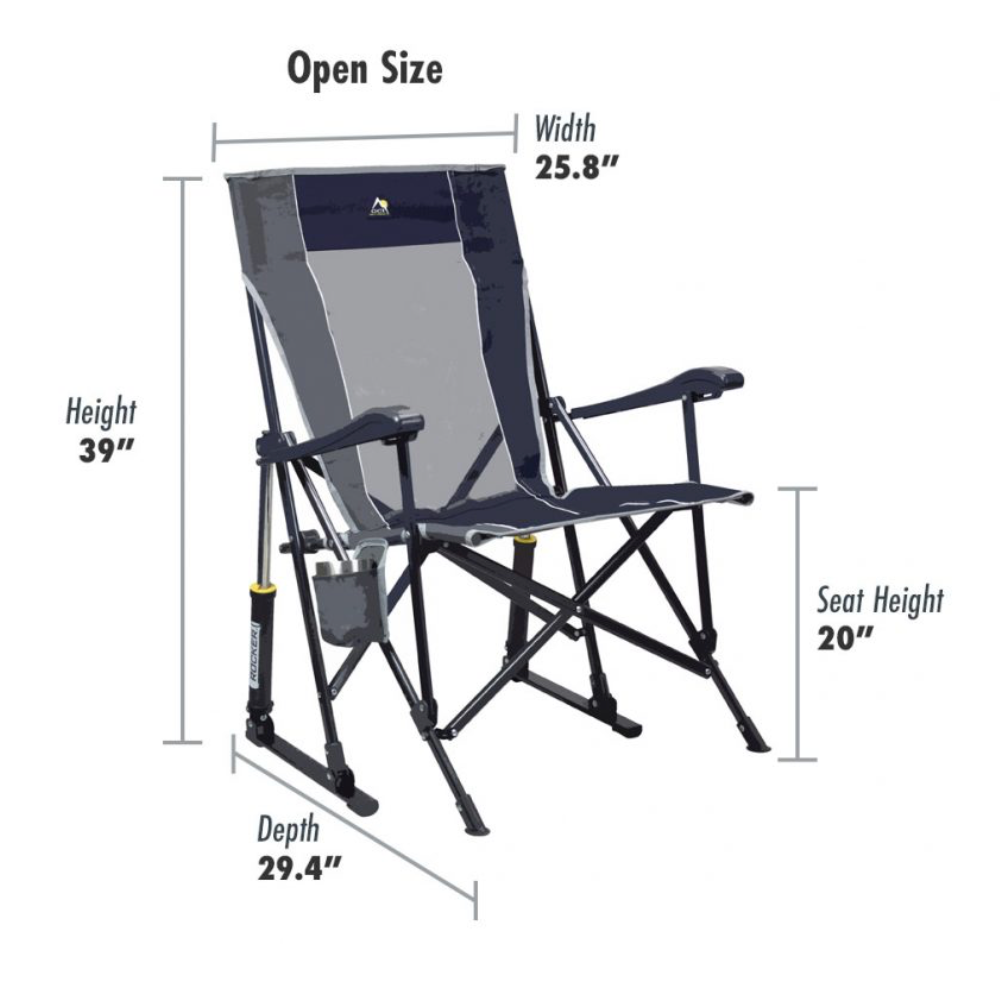 GCI Outdoor RoadTrip Rocker Lightweight Portable Rocking Chair