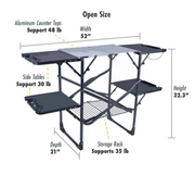 GCI Outdoor Slim-Fold Cook Station - Portable Camping Table - Senior.com Camping Tables