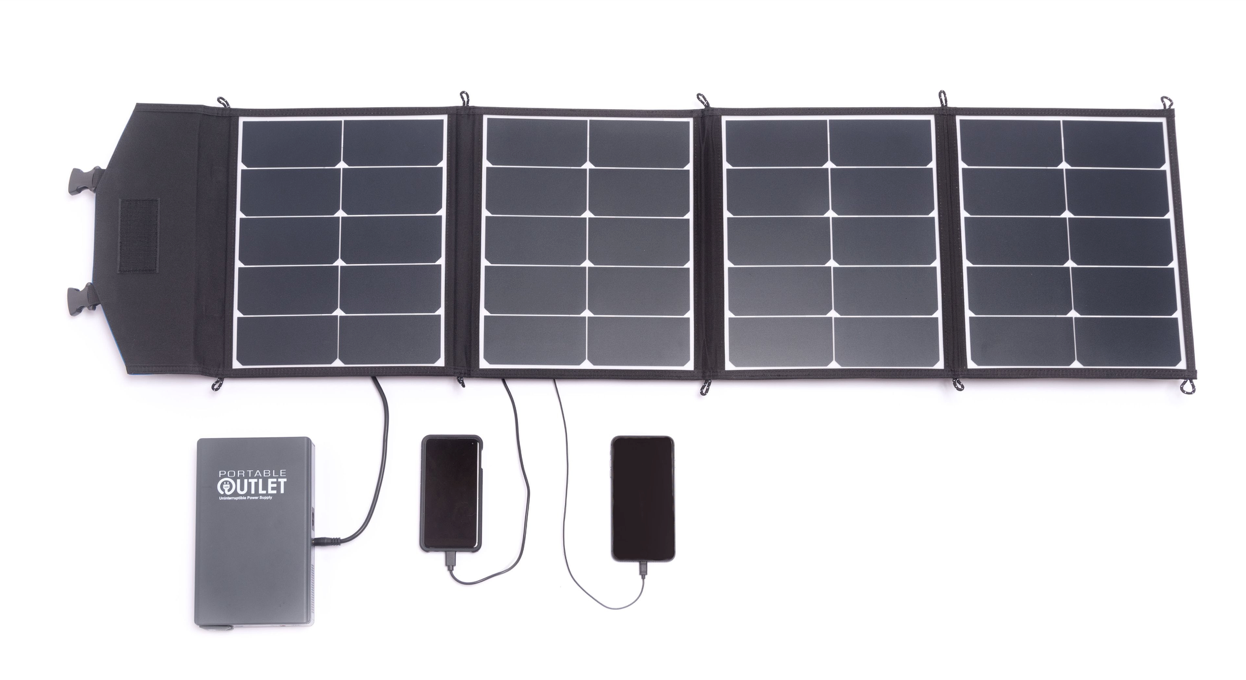 Portabel Outlet 18V- 60W Solar Panel Charger - Senior.com Solar Battery Charger