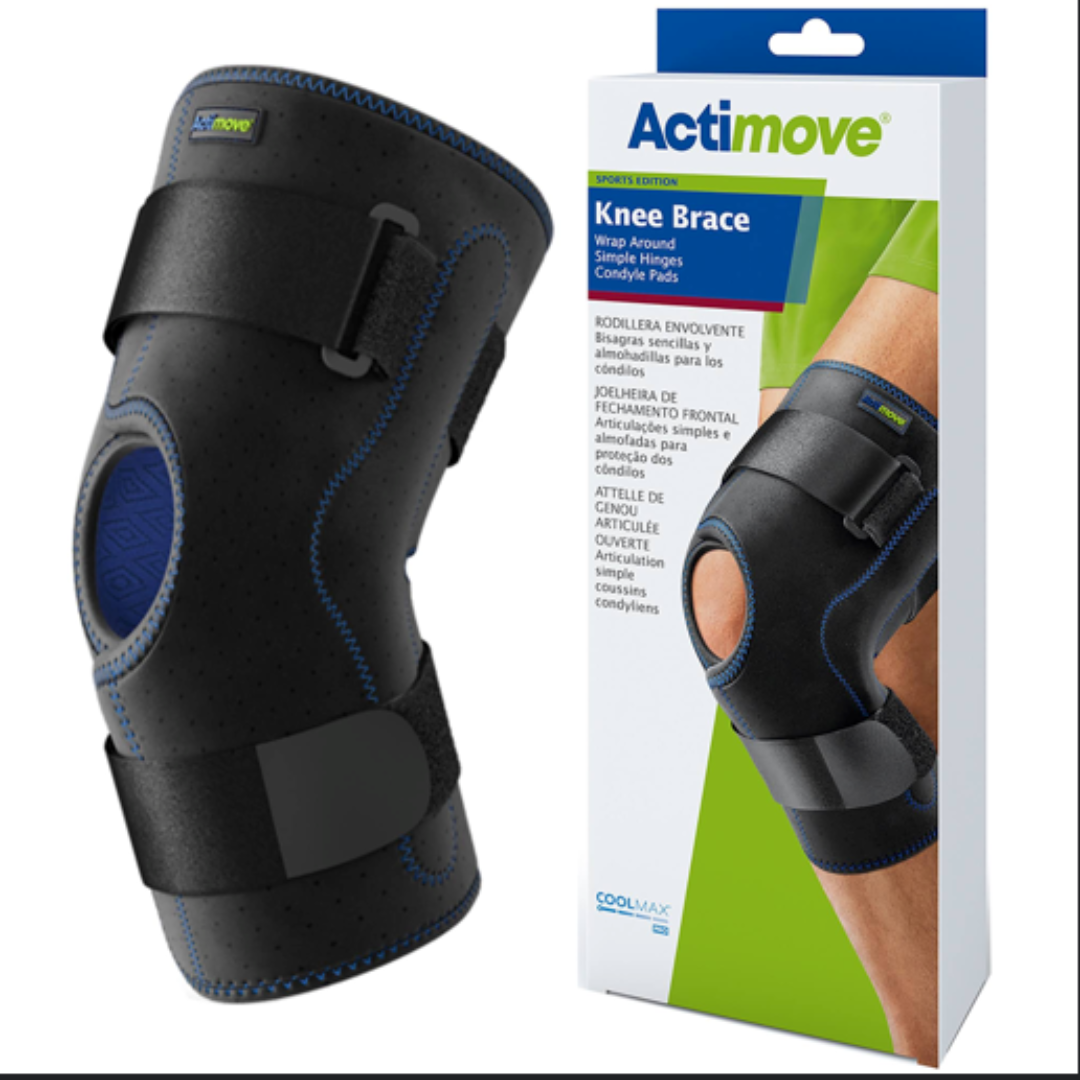 ActiMove Knee Brace Wrap Around with Polycentric Hinges and Condyle Pads - Senior.com Knee Braces