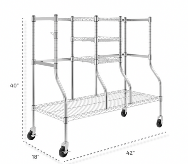 SafeRacks Golf Equipment Organizer & Rolling Storage Rack