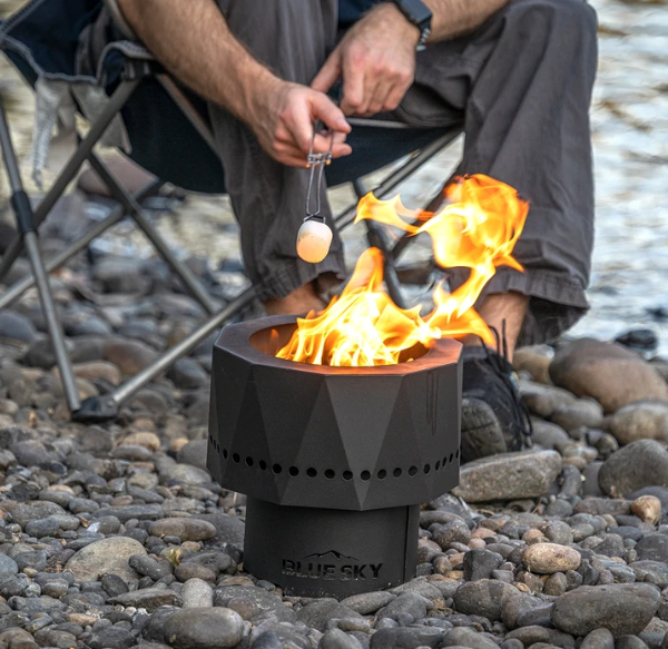 Blue Sky Pike Ultra Portable Steel Smokeless Fire Pit with Carrying Bag - Senior.com Fire Pits