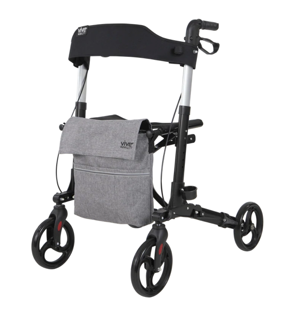 Vive Health Euro Style Folding Mobility Rollators with XL Wheels - 4 C