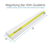 Magnipros 2x Magnifying Bar Magnifier Ruler With Guide Line - Senior.com Vision Enhancers