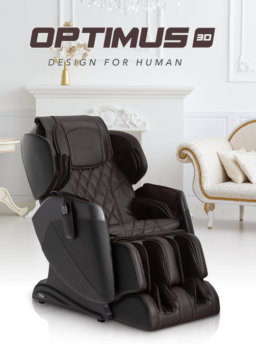 Titan Optimus 3D Full Body Reclining Massage Chair with Max Recline