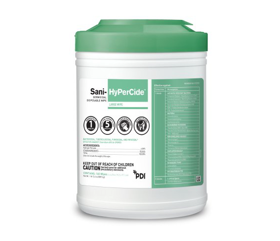 PDI Sani-HyPerCide™ Surface Disinfectant Cleaner Premoistened Wipes Canister - Senior.com Disinfectants
