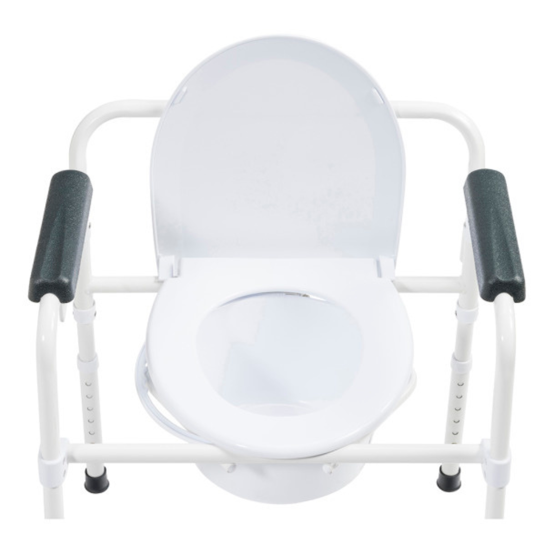 Drive Medical 3-in-1 Folding Commode with Toilet Paper Holder - White - Senior.com Commodes