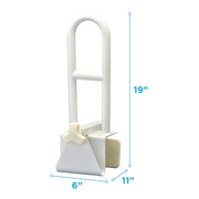 Nova Medical Tub Grab Bar with Clamp - White 19 Inch Height - Senior.com Grab Bars & Safety Rails