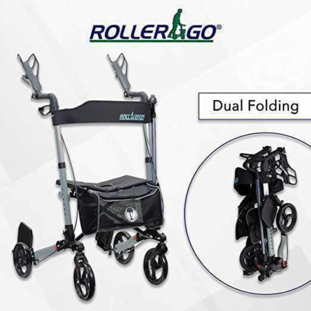 Ergoactives Roller-GO Double Foldable Rollator Walker with Forearm Support - Senior.com Rollators