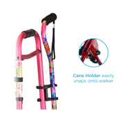 Nova Medical Designer Folding Walker Package with Cane and Accessories - Senior.com walkers