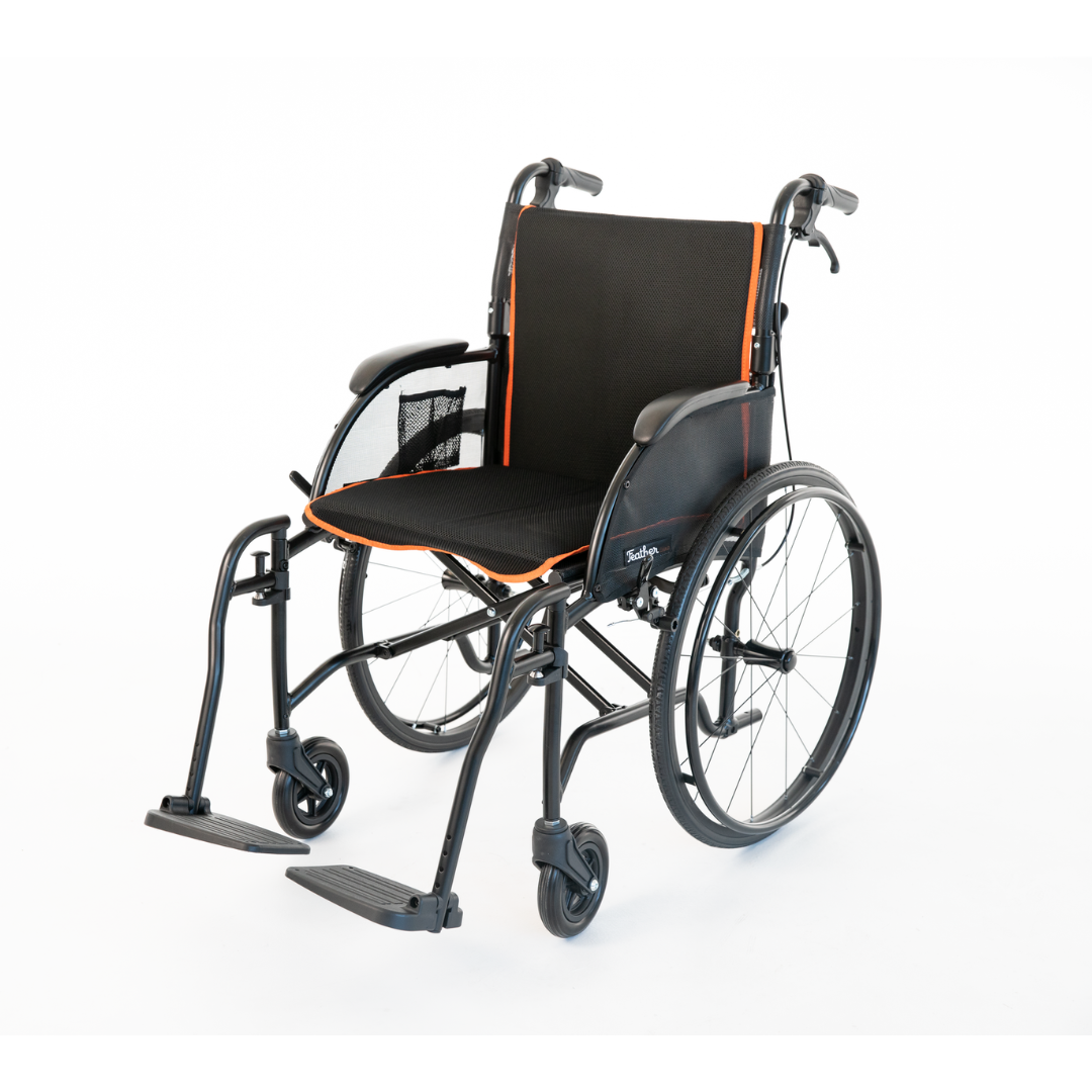 Feather Chair Lightweight Manual Folding Wheelchair - Only 19 Lbs - Senior.com Wheelchairs