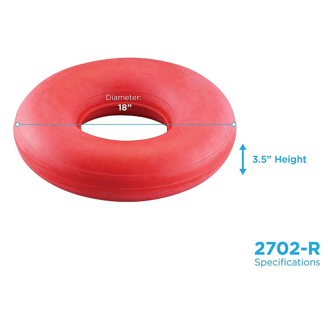 Nova Medical Inflatable Rubber Donut Cushion Easy to Inflate/Deflate