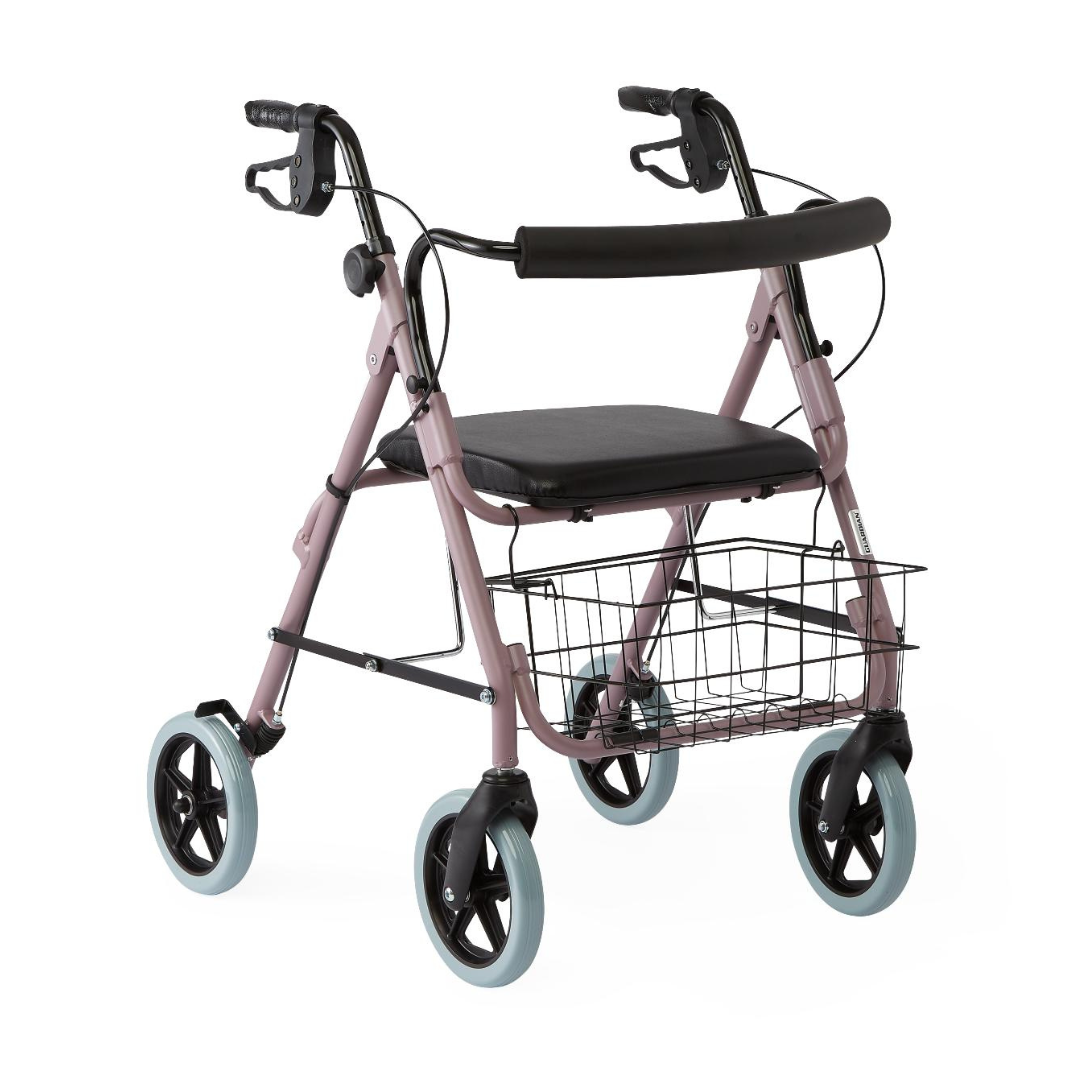 Medline Guardian Deluxe Aluminum Rollators with 8 Inch Wheels - Senior.com 