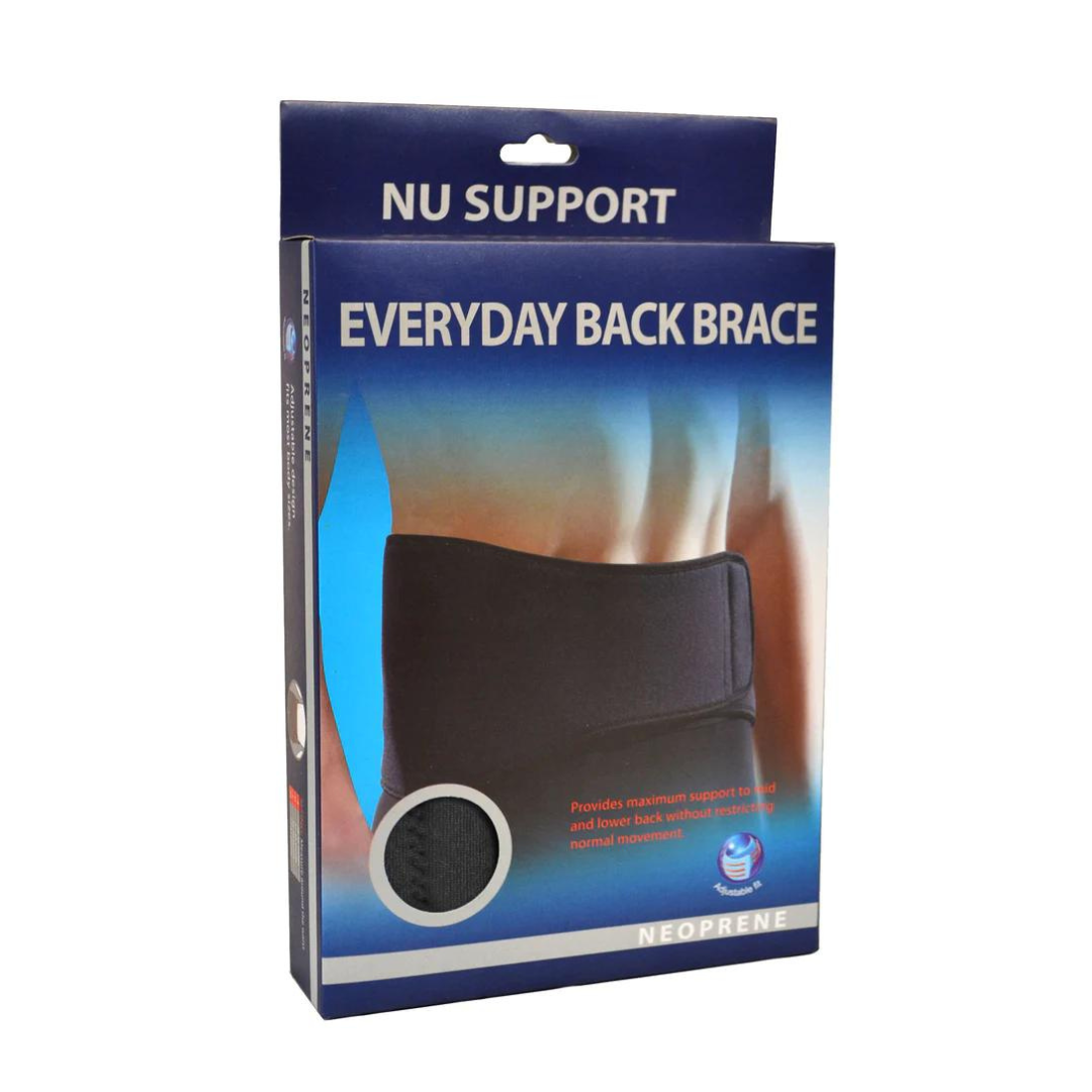 NuSupport Everyday Neoprene Back Brace Lumbar Support - Unisex - Senior.com Back Braces