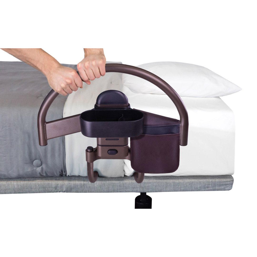 Signature Life Freedom Click Bed Handle - Adjustable Height - Senior.com Bed Rails