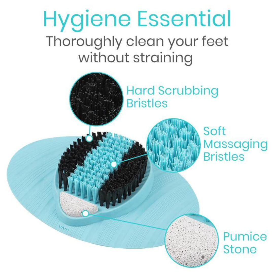 Vive Health Bathroom Pumice Stone Foot Scrubber with Suction Grip - Senior.com Foot Scrubbers