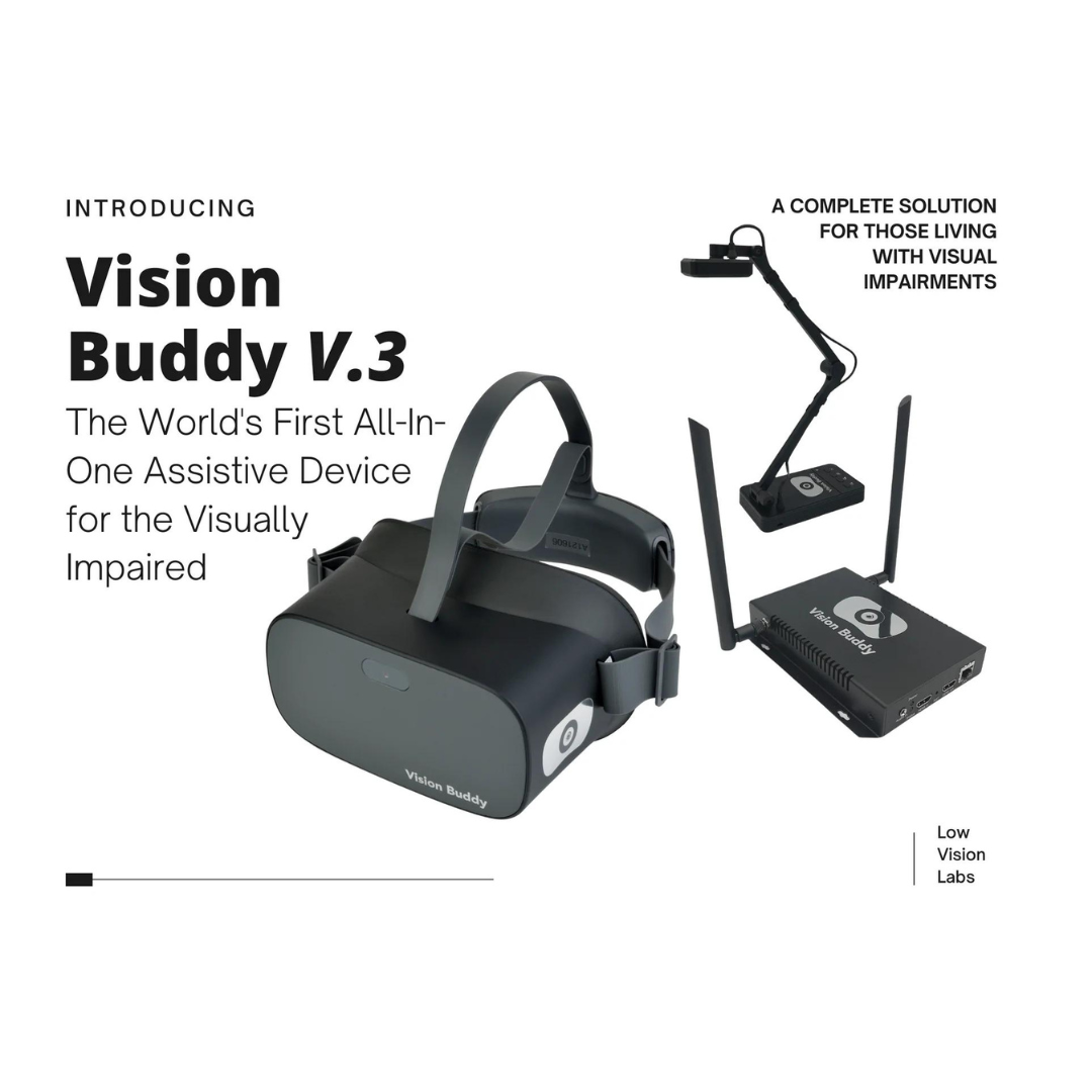 Vision Buddy PRO - Kit with V3 Headset, TV Hub, CCTV Mini & Computer Link - Senior.com Wearable Vision Aids