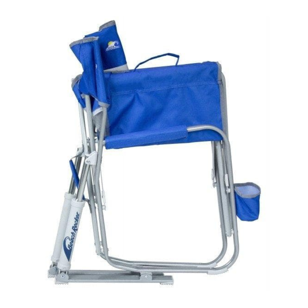 GCI Outdoor Beach Rocker - Lightweight Folding Rocking Chair - Blue - Senior.com Beach Chairs