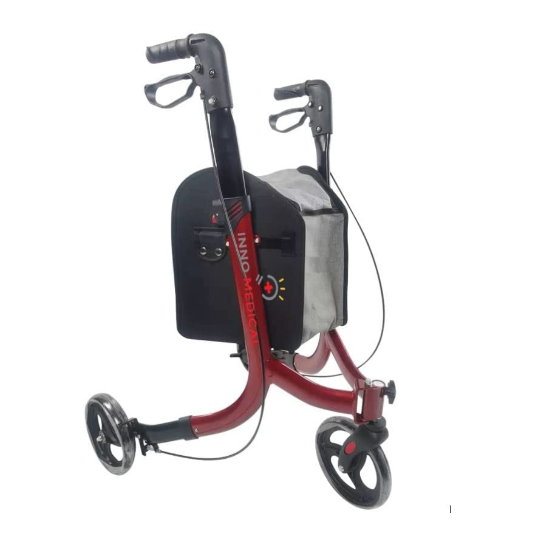 INNO Edge Medical Folding Lightweight 3-Wheeled Rollator - Senior.com Rollators