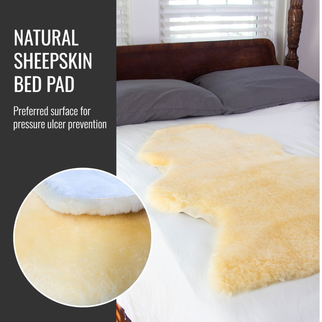 DMI® Natural Sheepskin Wool Comfort Mattress, Bed or Chair Mat