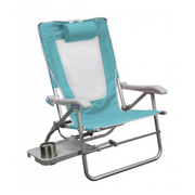 GCI Outdoor Big Surf Folding Beach Chair with Slide Table - Senior.com Beach Chairs