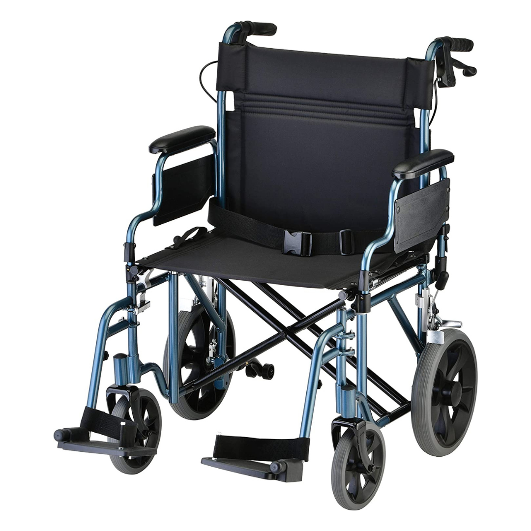 Nova Medical Heavy Duty Bariatric Transport Folding Chairs - Extra Wide 22" Seat - Senior.com Transport Chairs