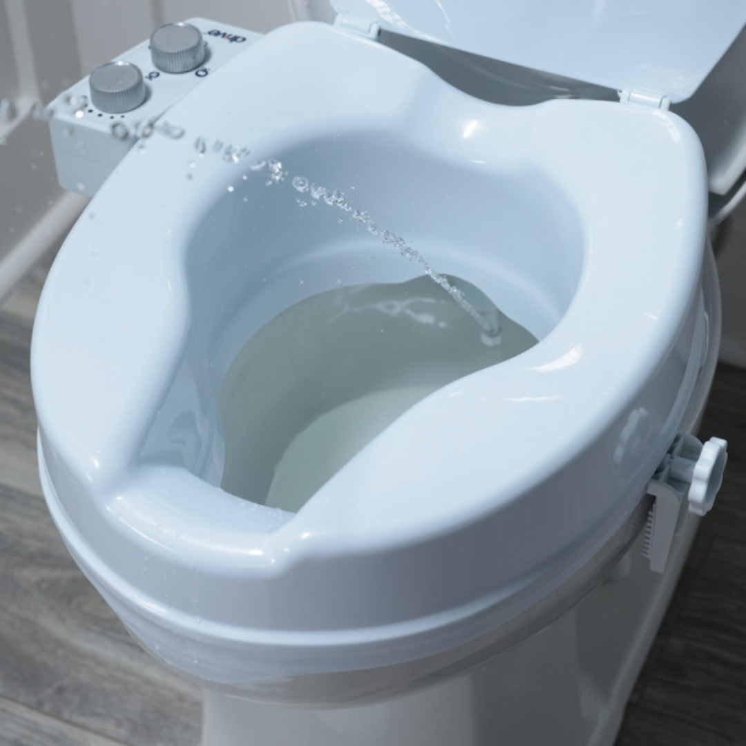 Drive Medical PreserveTech™ Raised Toilet Seat with Bidet Adds 4"