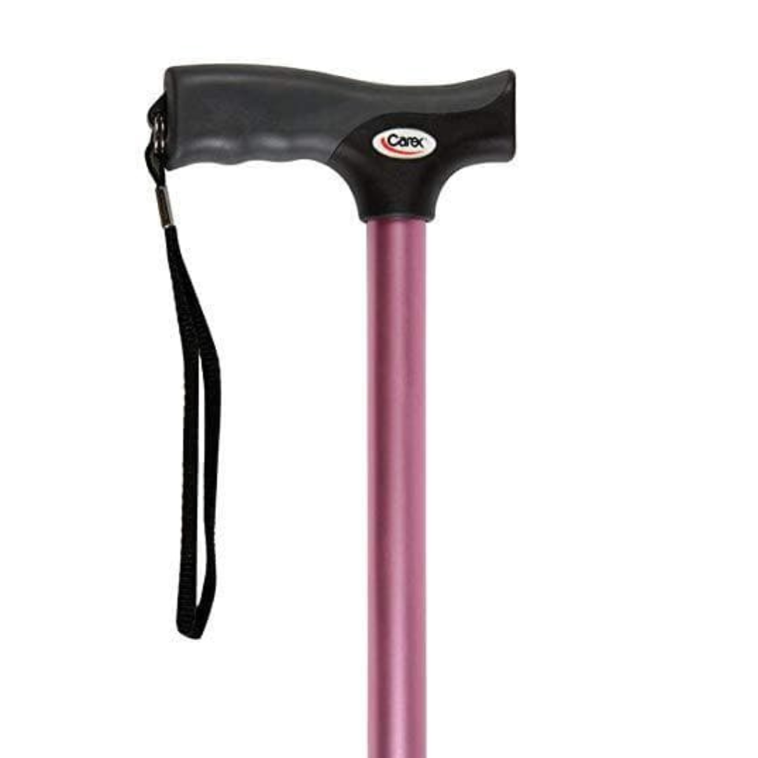 Carex Derby Style Soft Grip Walking Canes - Height Adjustable With Wrist Strap - Senior.com Canes