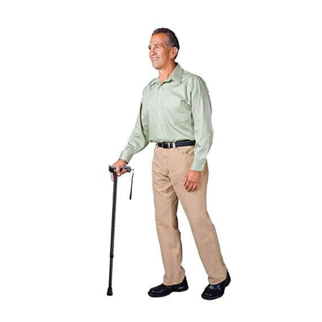 Carex Derby Style Soft Grip Walking Canes - Height Adjustable With Wrist Strap - Senior.com Canes