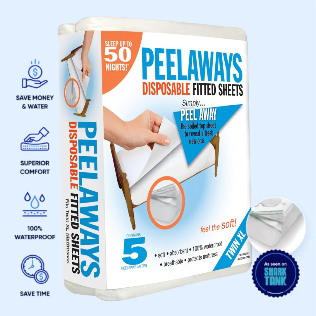 Peelaways Disposable Fitted Mattress Bed Sheets - Senior.com Underpads