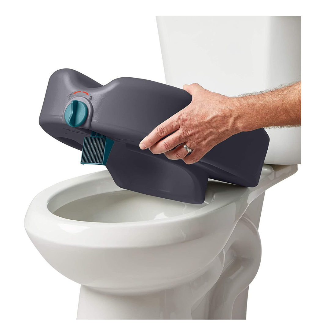 Medline Heavy Duty Locking Raised Gray Toilet Seat - Microban Antimicrobial Protection - Senior.com Raised Toilet Seats