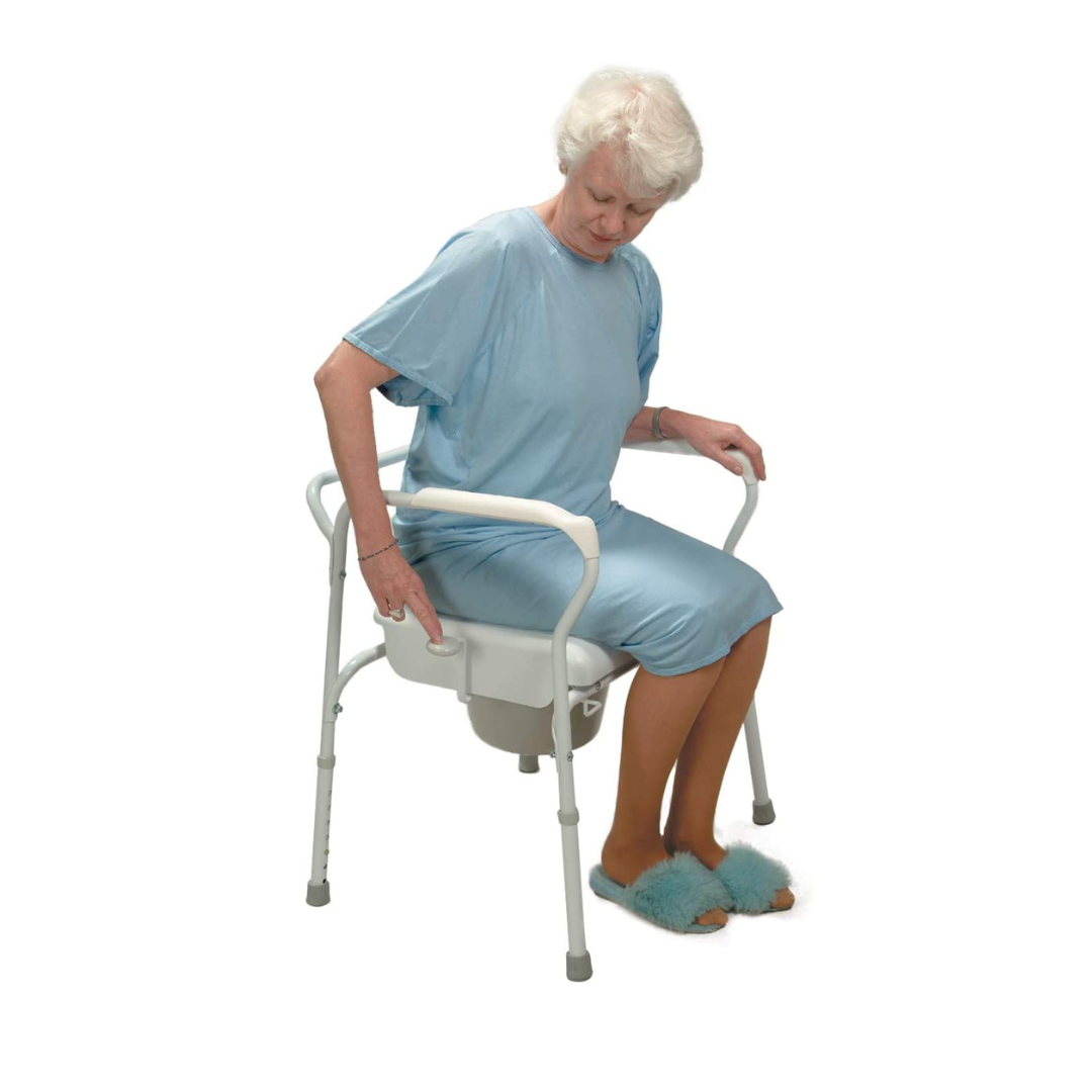 Carex Commode Auto Seat Riser Stand Assisting Commode Chair