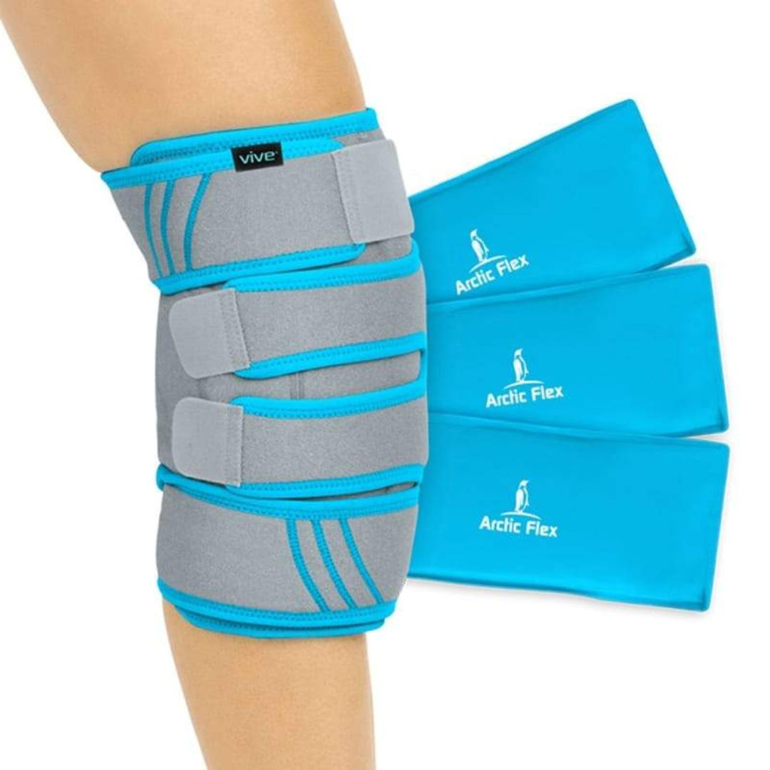 Vive Health Knee Wrap Brace - Hot and Cold Therapy Gel Pack Inserts - Senior.com Knee Braces