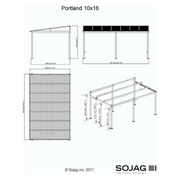 Sojag Portland Wall Gazebo - Sun Shelter Attaches To Home Wall - Senior.com Gazebos