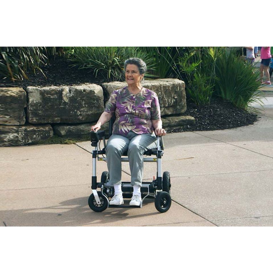 Journey Zoomer Chair Portable Lightweight Power Wheelchair Folds Flat