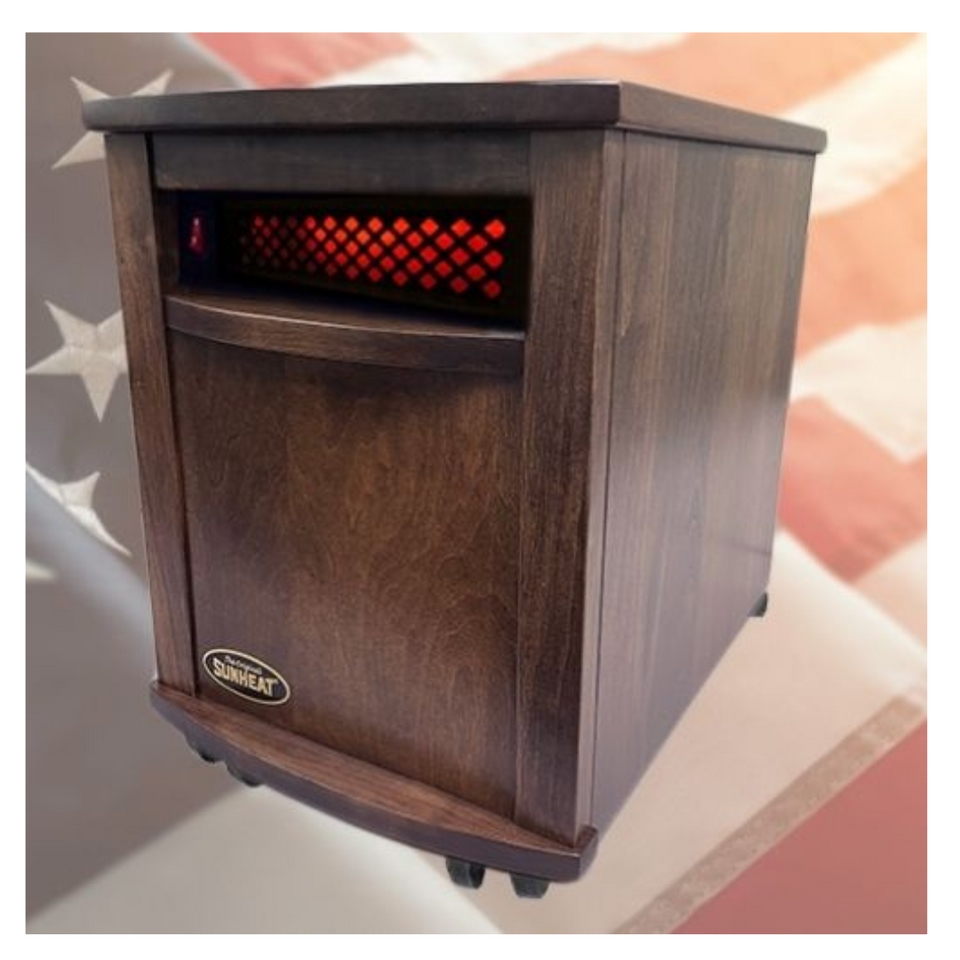 Sunheat Amish Hand Crafted Wooden Infrared Home/Office Heaters