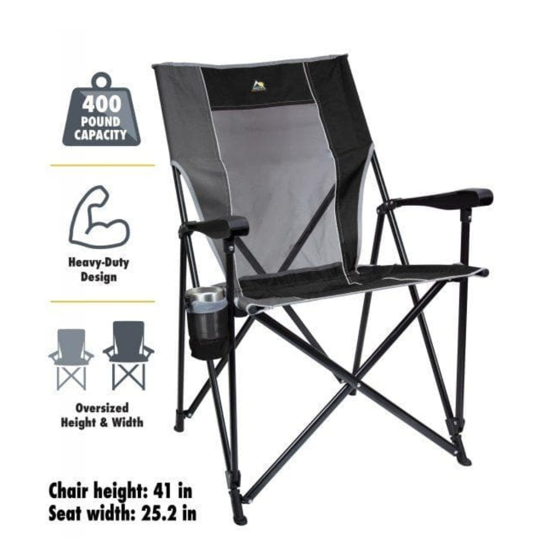GCI Outdoor Folding Portable Eazy Chair with Bag and Cup Holder - Senior.com Beach Chairs