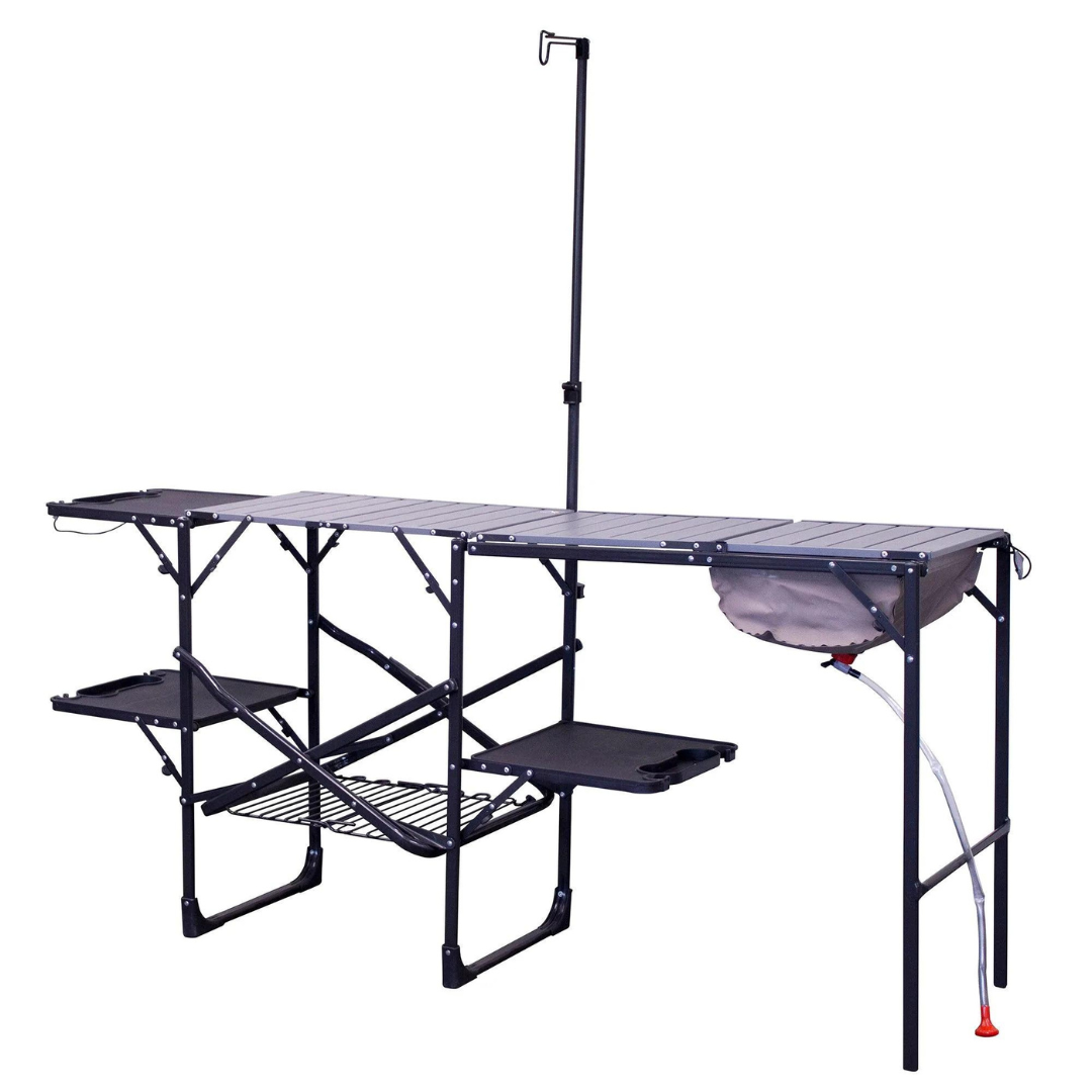 GCI Outdoor Master Cook Station - Portable Camping BBQ Table - Senior.com Camping Tables