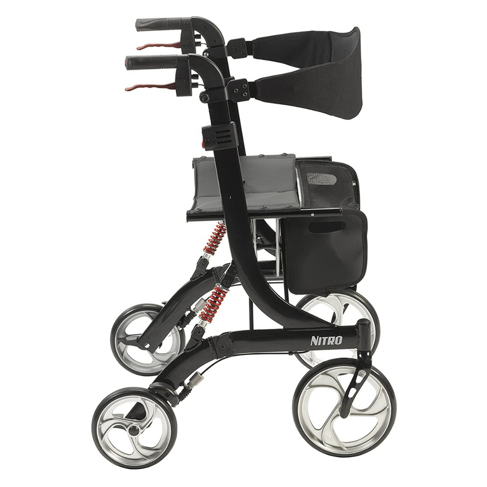 Drive Medical Heavy Duty Nitro Euro Style Walker Rollators 10266hd-bk